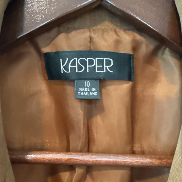 Kasper Womens Lined Rustic Open Front Blazer Jacket Size 10 Career Office‎ - Picture 2 of 7